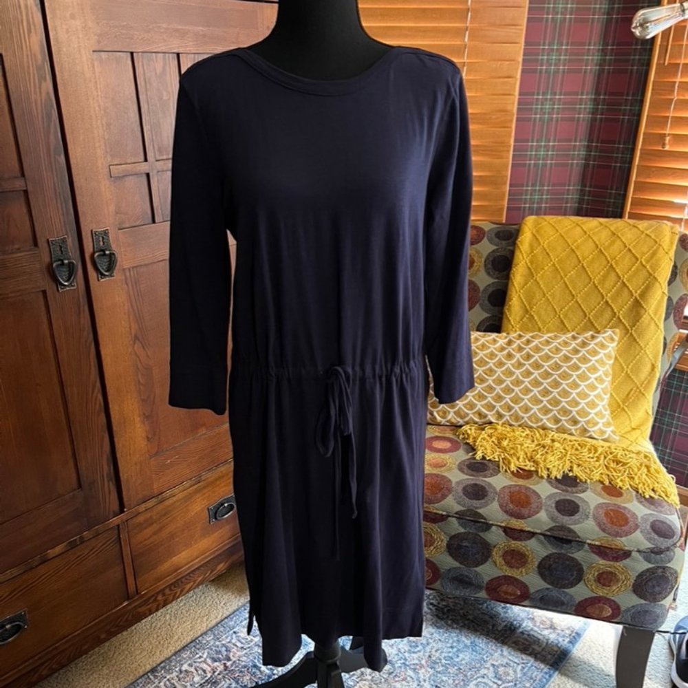Merona Long Sleeve Cotton Knit Dress Size Large
